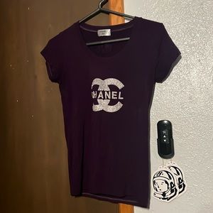 Women’s Chanel purple sparkled shirt
